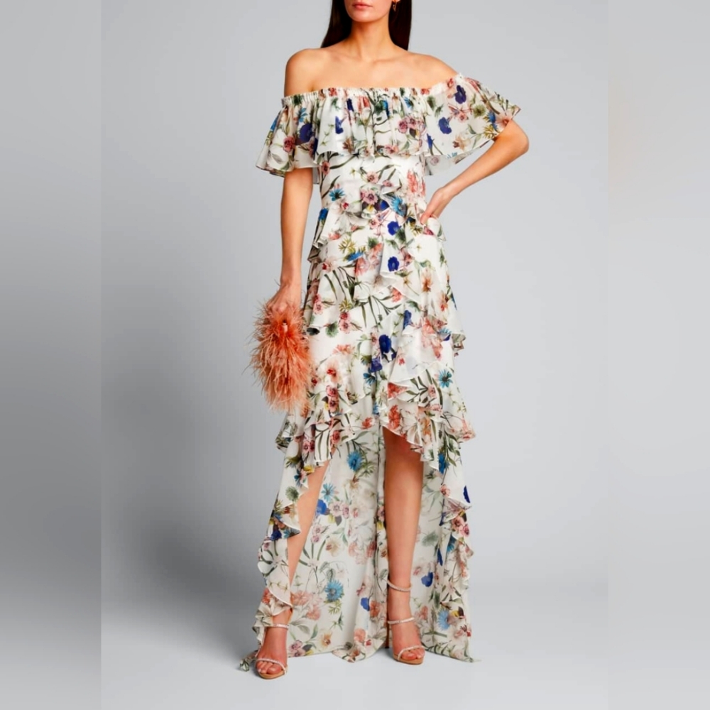 Hi Lo Floral Maxi Badgley Mischka